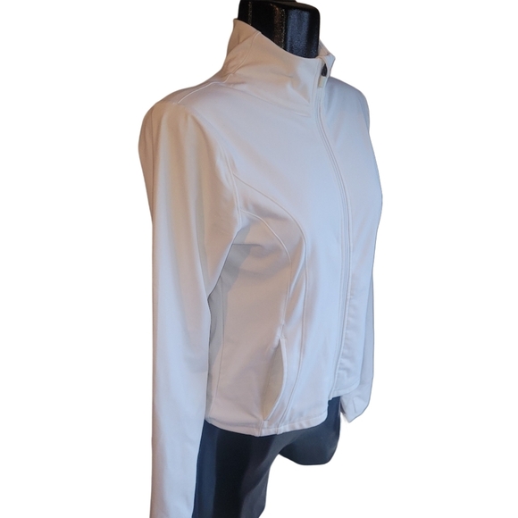 90 degrees by Reflex White Zip Up Performance Jacket L - Picture 3 of 7